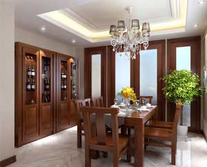 盛世天驕180平米三室兩廳新中式風(fēng)格裝修