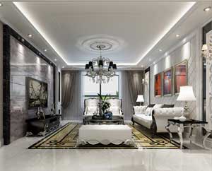 紫閣小區(qū)158平米三室兩廳歐式風(fēng)格裝修效果圖