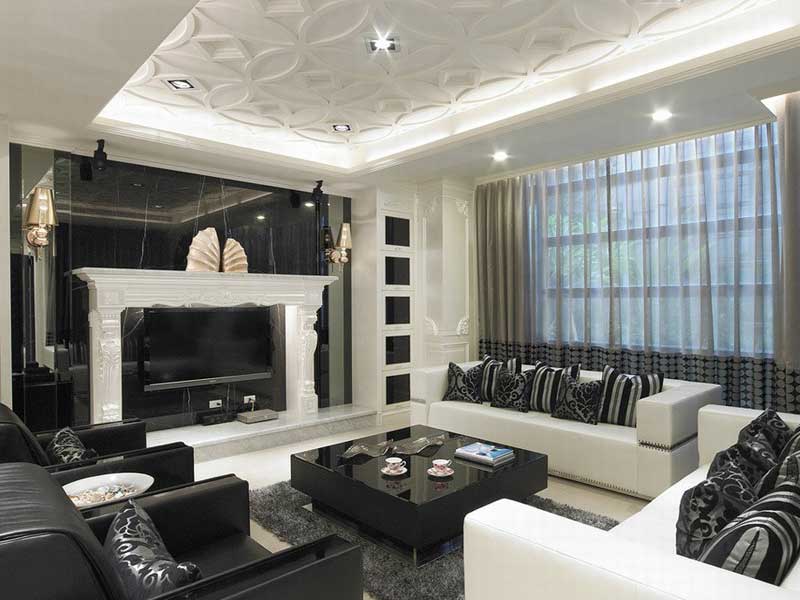 石家莊別墅客廳裝修效果圖