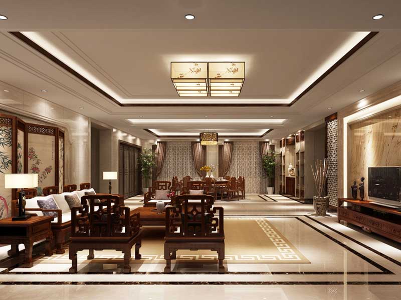 石家莊別墅客廳裝修效果圖