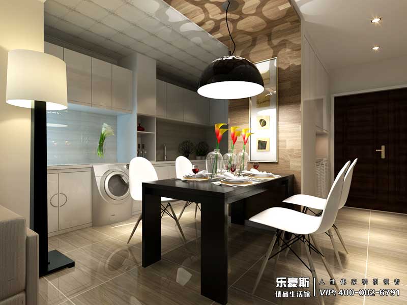 石家莊奧北公園三室兩廳現代裝修效果圖