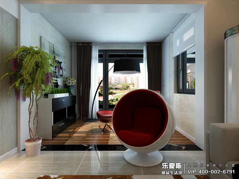 石家莊奧北公園三室兩廳現代裝修效果圖