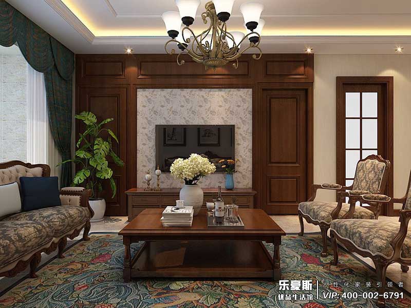 石家莊翰唐92平米美式風格裝修效果圖