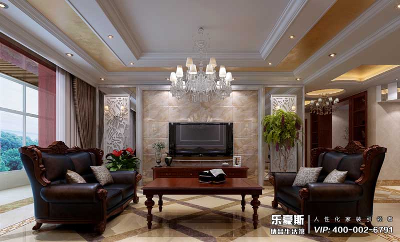 綠園小區(qū)165平米歐式風格裝修效果圖