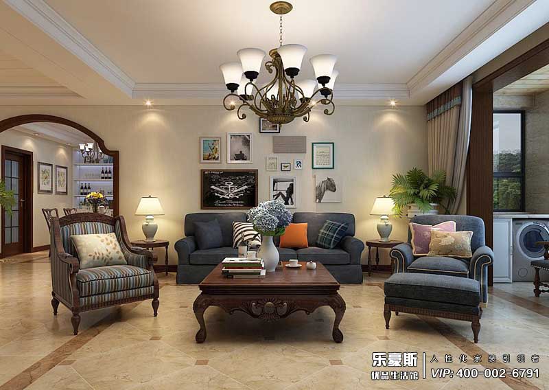 領事郡178平米美式風格裝修效果圖
