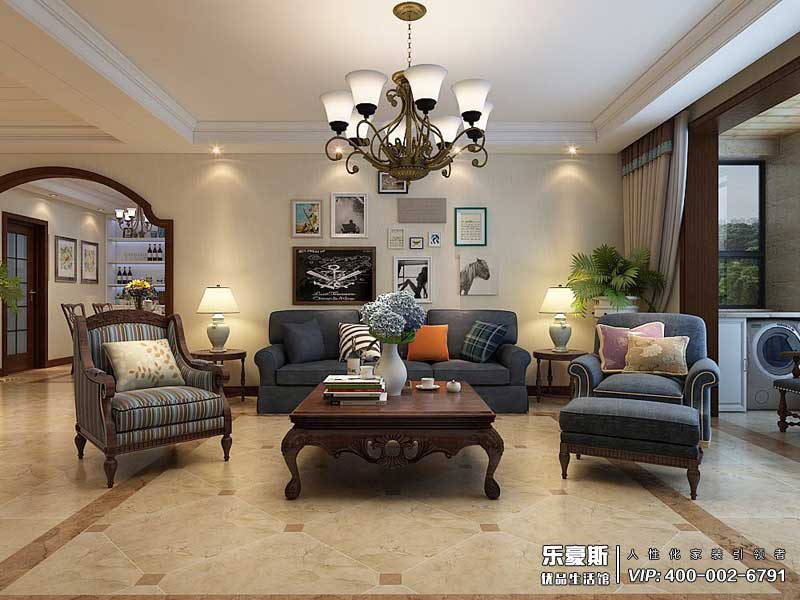 學(xué)府名城美式風(fēng)格裝修效果圖