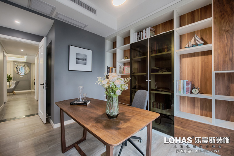 正定御河上院現(xiàn)代簡(jiǎn)約書(shū)房裝修