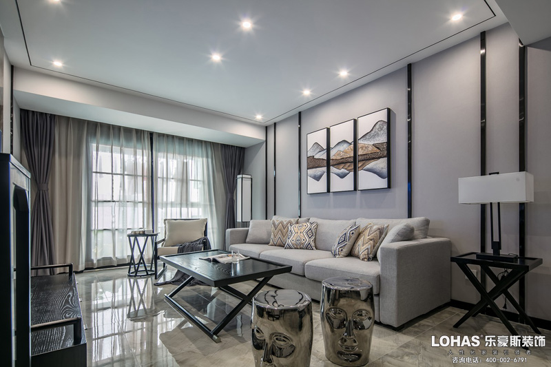 正定御河上院251平米客廳裝修效果圖