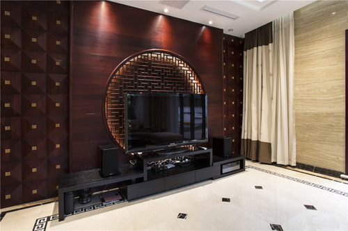 御河上院三室兩廳中式裝修效果圖