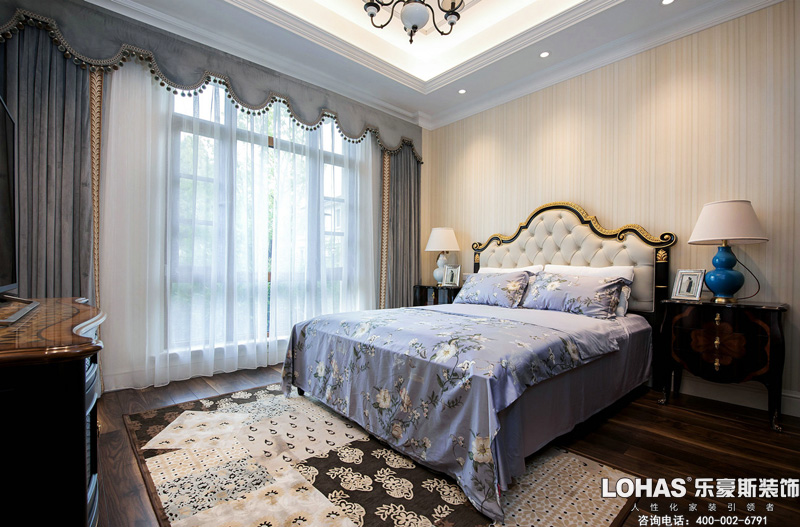 御河上院三室兩廳歐式風格裝修效果圖