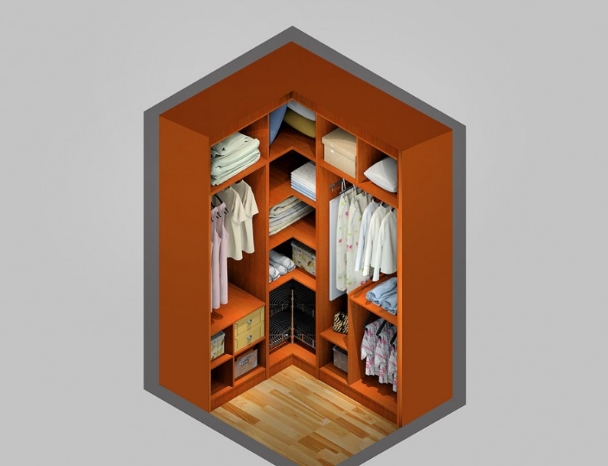 過(guò)道式衣帽間01