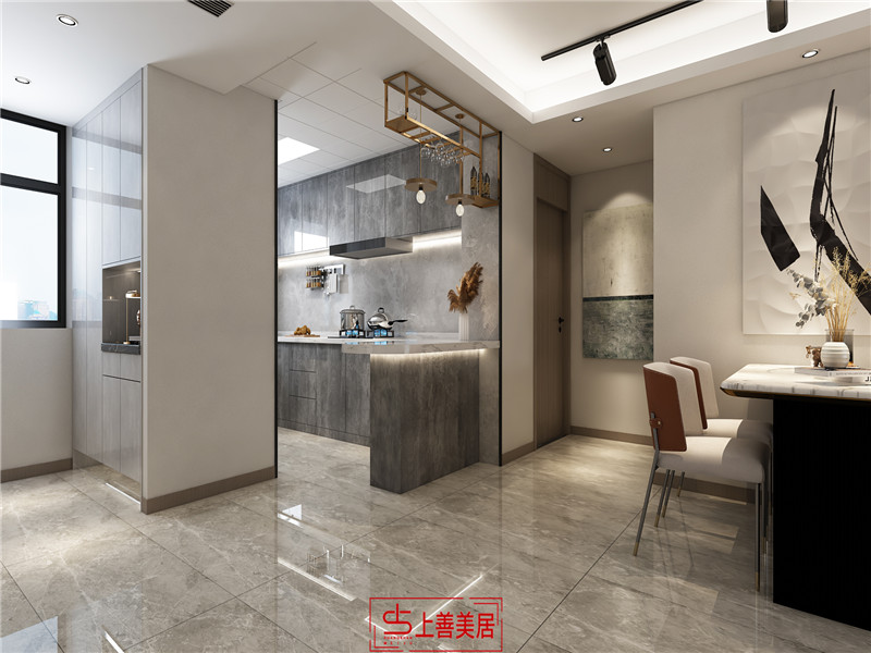 觀峰嘉邸140平新中式風格廚房