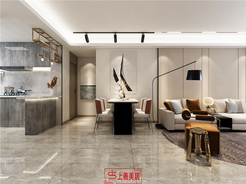 觀峰嘉邸140平新中式風格客廳