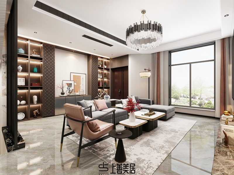 江水西岸500平聯(lián)排別墅裝修效果圖6