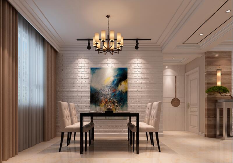 現(xiàn)代簡(jiǎn)約裝修三室兩廳兩衛(wèi)樣板房