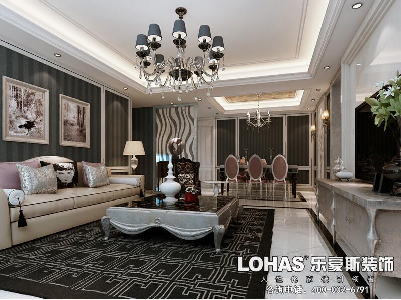 裝修樣板間120平方米三室二廳家