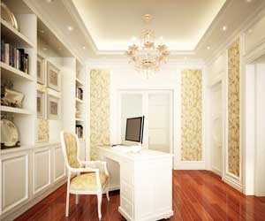 這么美的吊頂 搭配在你家的書房里一定漂亮極了！