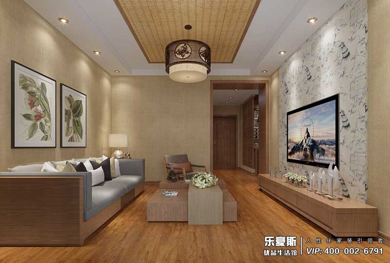 拉菲小鎮(zhèn)89平米東南亞風格裝修效果圖