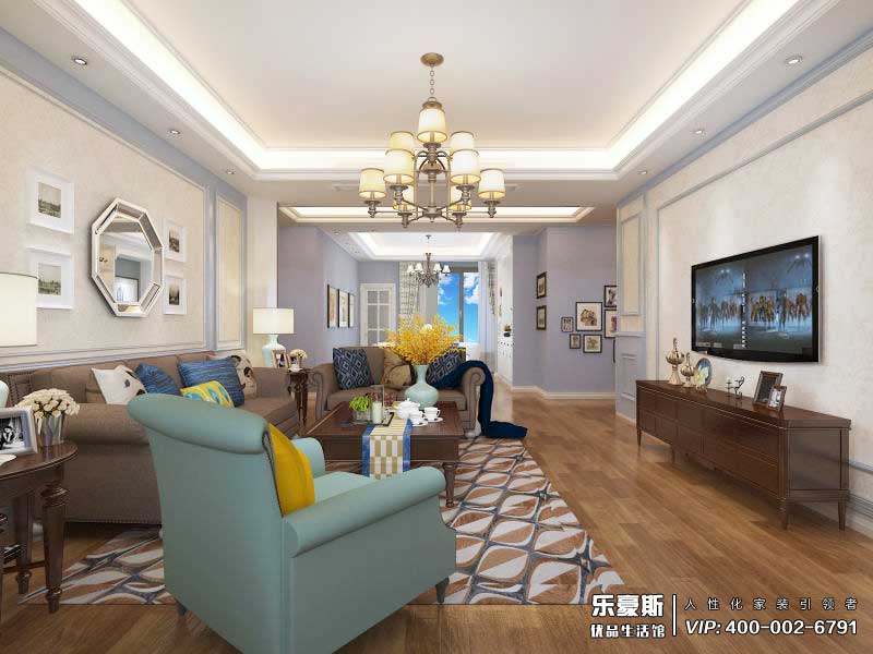 星河盛世208平米美式風(fēng)格裝修效果圖