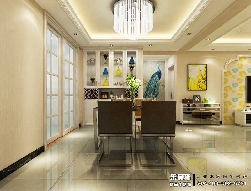 中廈御園125平米簡歐風(fēng)格裝修效果圖