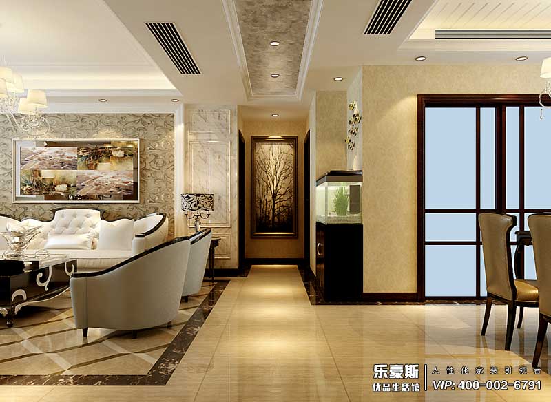 祥云國際138平米歐式風(fēng)格裝修效果圖