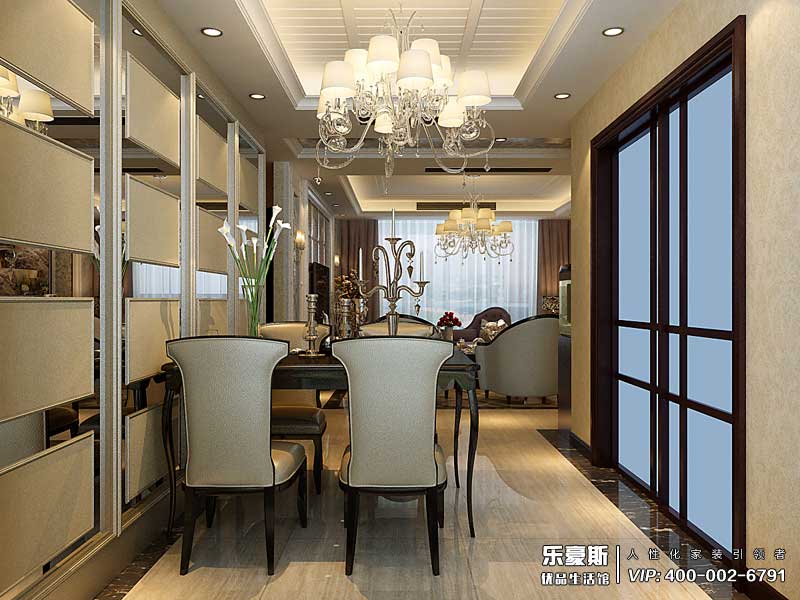 祥云國際138平米歐式風(fēng)格裝修效果圖