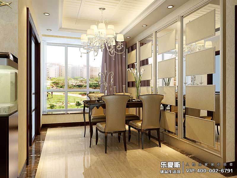 祥云國際138平米簡歐風(fēng)格裝修效果圖