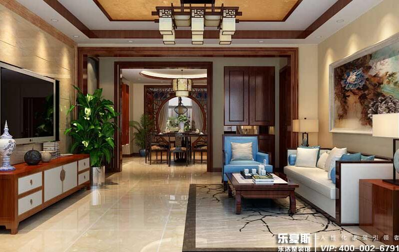 大吾川林溪語墅中式風(fēng)格別墅裝修效果圖