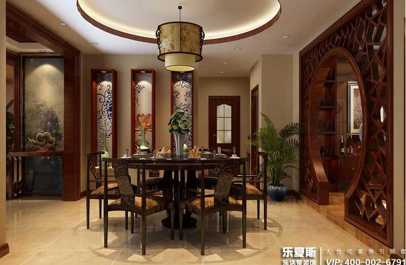 大吾川林溪語墅中式風(fēng)格別墅裝修效果圖