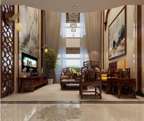 天山國賓一號(hào)新中式風(fēng)格別墅裝修效果圖 