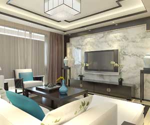 石家莊盛邦大都會137平米新中式風格裝修