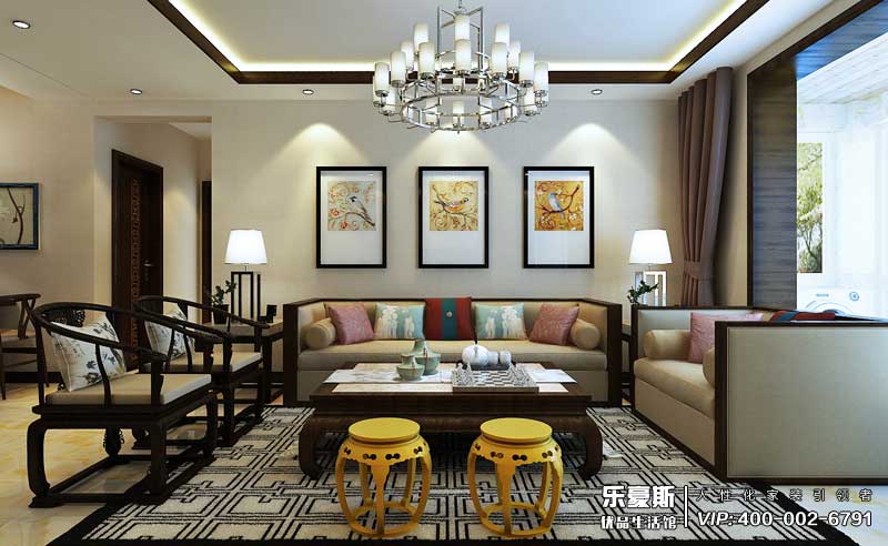 御河上院中式風(fēng)格裝修效果圖