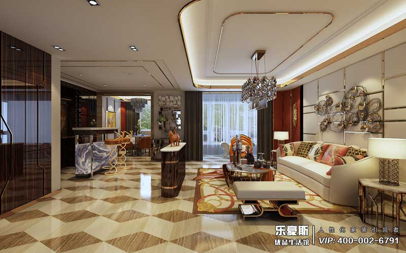 天山熙湖200平米后奢風(fēng)格裝修