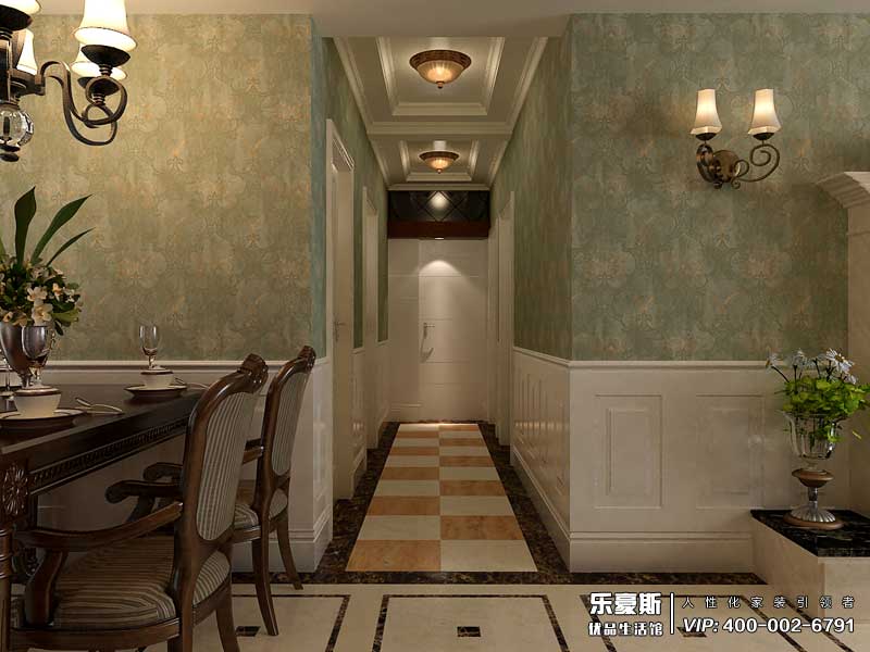 國(guó)仕山155平米美式風(fēng)格裝修