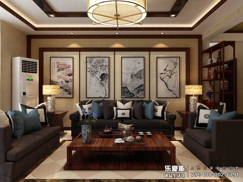 天山壹方中心新中式風(fēng)格裝修效果圖