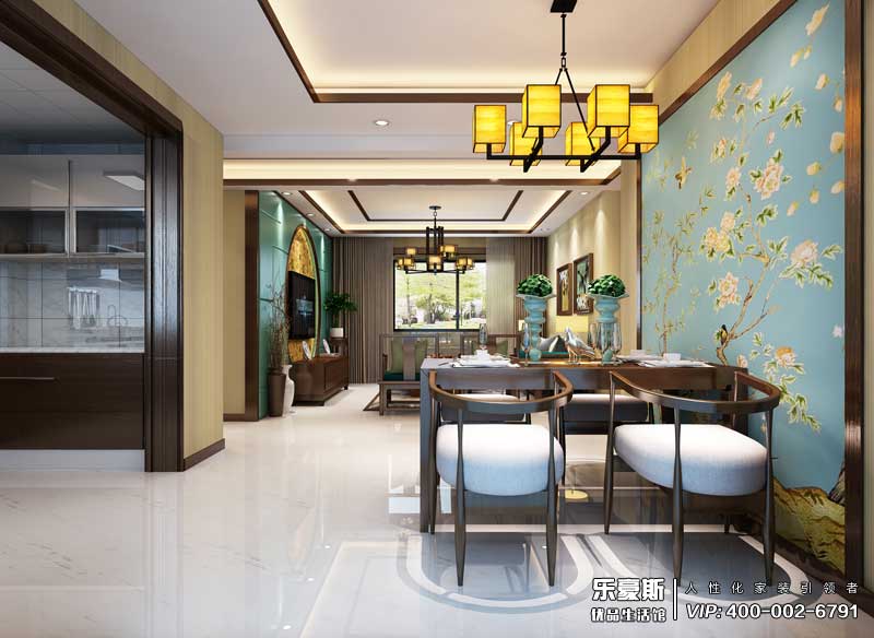 雍雅錦江花苑新中式風格裝修效果圖