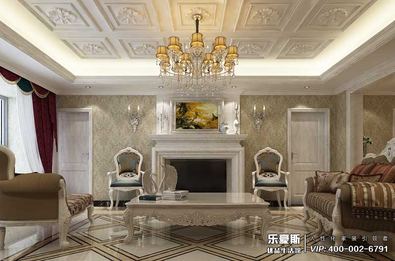 恒大華府320平米新古典風格裝修效果圖