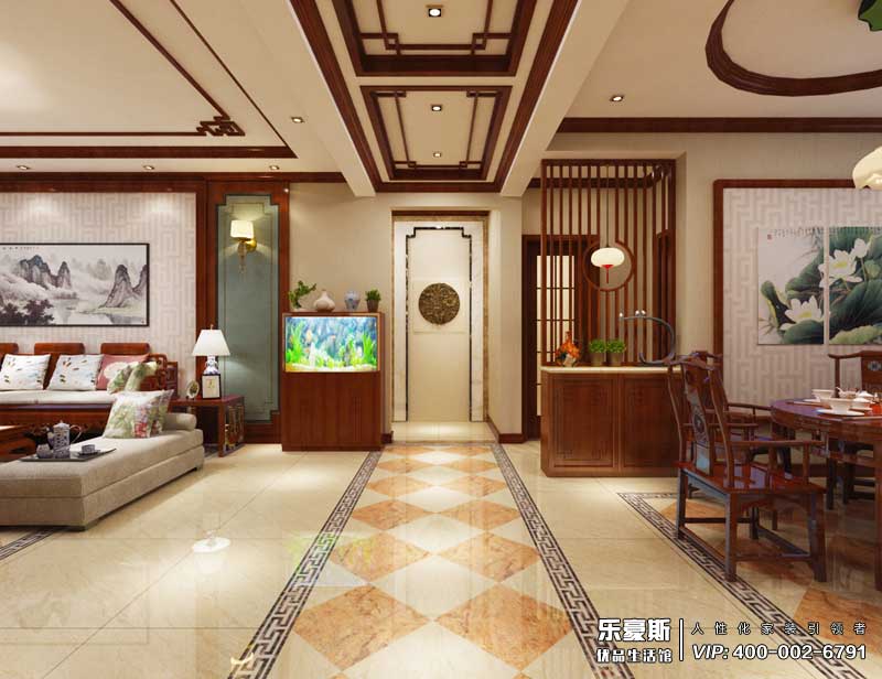 阿爾卡地亞榮盛城簡中風(fēng)格裝修效果圖