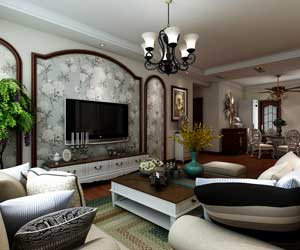 天山熙湖美式風格裝修效果圖