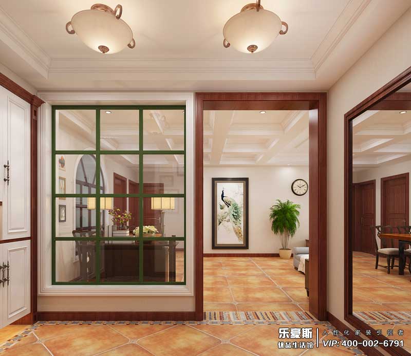 御河上院165平米美式風(fēng)格裝修效果圖