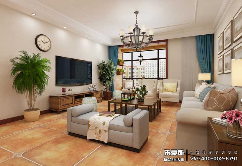 御河上院165平米美式風(fēng)格裝修效果圖