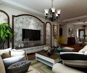 恒潤時代廣場美式風格裝修效果圖