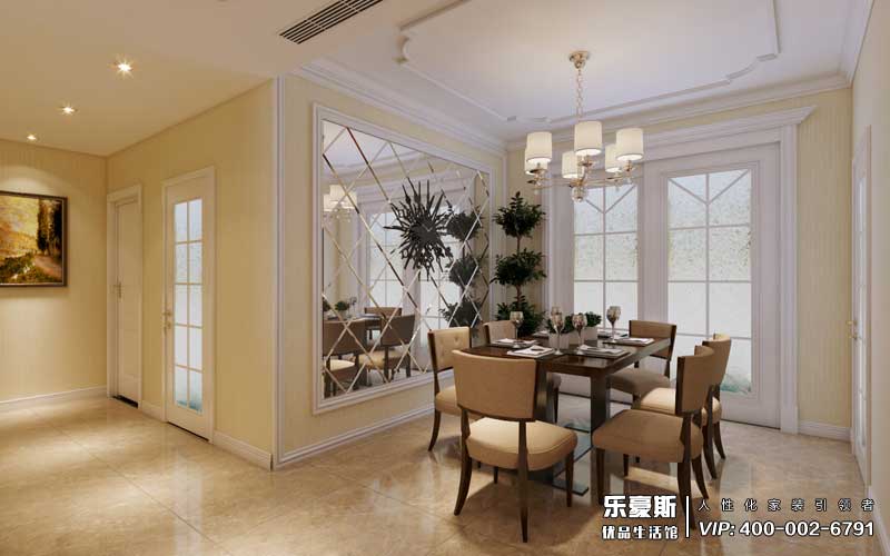 瀚唐三期三室兩廳美式風(fēng)格裝修效果圖