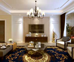 瀚唐三期三室兩廳美式風格裝修效果圖