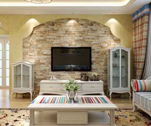 秀水名邸108平米田園地中海裝修效果圖