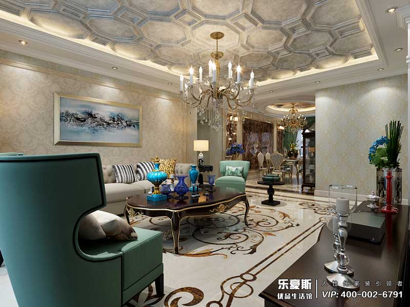 帝華水岸180平米歐式新古典風(fēng)格裝修效果圖