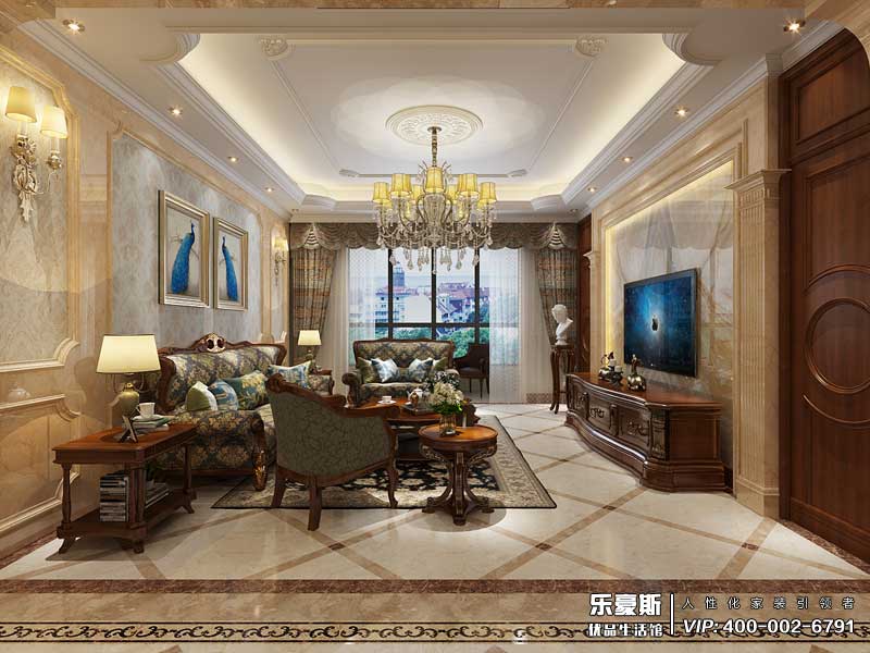 林蔭大院美式風格裝修效果圖