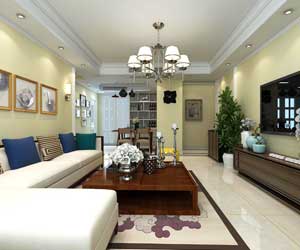 林蔭大院裝修效果圖，簡歐風(fēng)格的溫馨大氣