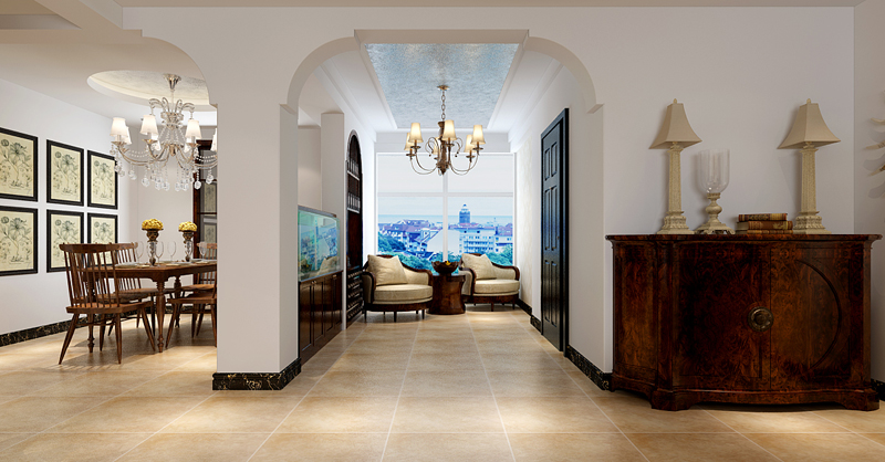 上東紅郡170平米三室兩廳兩衛(wèi)美式風(fēng)格 上東紅郡170平米三室兩廳兩衛(wèi)美式風(fēng)格