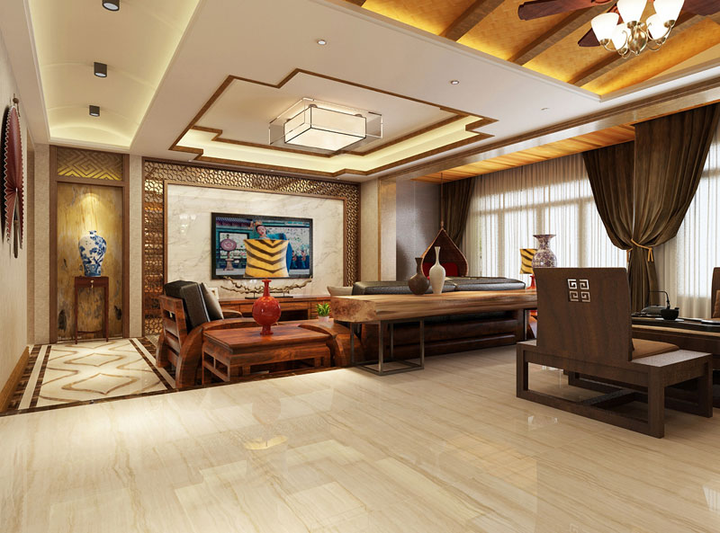 七十九號院小區(qū)148平米三室兩廳新中風(fēng)格